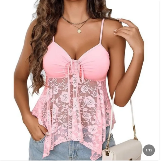Starlight Lace Crop Top