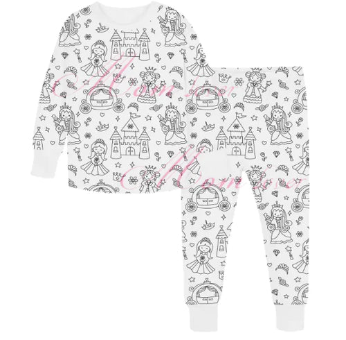 Children's Hand-Painted Pajama Set