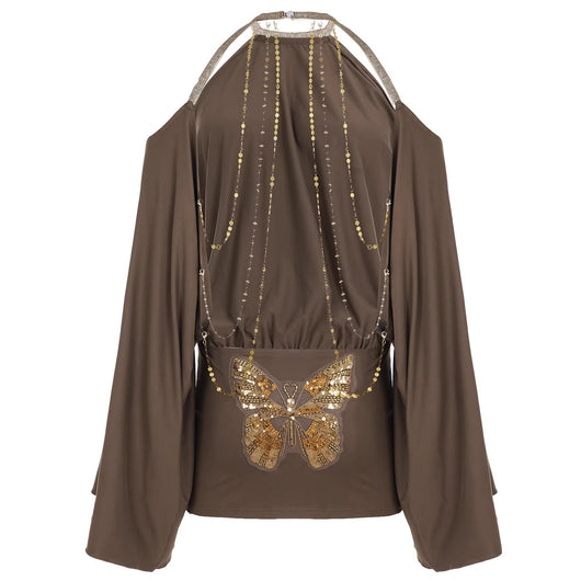 Midnight Flutter Dress