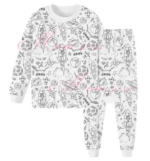 Children's Hand-Painted Pajama Set